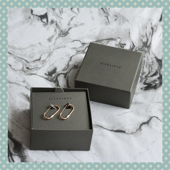 BNIB All Saints Carabiner Hoop Earrings